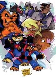  2010 abby_sinean aircraft airplane anthro armor blonde_hair callie_briggs chance_furlong commander_feral eyewear felid female glasses green_eyes hair hanna-barbera headgear helmet jake_clawson jorcerca magic_user male mammal razor swat_kats the_pastmaster tools undead vehicle 