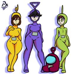  amogus among_us curvy dipsy femboy girly group laa-laa latex latex_suit po_(teletubbies) srbready teletubbies tinky_winky tiny_penis wide_hips wide_thighs 