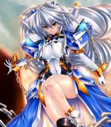  bodysuit drill_hair female female gao_(naodayo) hair_ornament hair_ornaments highres kyoukai_senjou_no_horizon kyoukaisenjou_no_horizon long_hair nate_mitotsudaira neito_mitotsudaira silver_hair solo very_long_hair yellow_eyes 