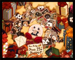  adeleine angel_wings bird birthday blue_eyes blush bow box bug butterfly candy chuchu_(kirby) colored_sclera commentary_request coo_(kirby) cyclops dark_matter_(kirby) dark_matter_blade dark_meta_knight dark_mind_(orb) dark_nebula daroach dated dew-spiegel envelope everyone feline fish flower food galacta_knight gift gift_box gooey_(kirby) grass hamster hat highres kabula kine_(kirby) king_dedede kirby kirby_(series) lalala_(kirby) li&#039;l_kracko lollipop lololo_(kirby) looking_at_viewer lying marx_(kirby) mask meta_knight mirror nago_(kirby) nightmare_(kirby) no_humans on_back one-eyed one_eye_closed paintbrush palette_(object) photo_(object) pillow pitch_(kirby) red_sclera ribbon ribbon_(kirby) rick_(kirby) rose shadow_kirby smile star_(symbol) tongue tree waddle_dee waddle_doo whispy_woods wings zero_(kirby) zero_two_(kirby) 