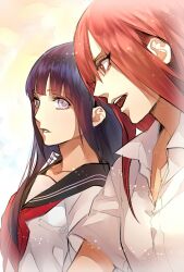  2girls hyuuga_hinata kazari_tayu multiple_girls naruto school_uniform tayuya 