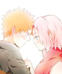  blonde_hair blue_eyes blush green_eyes naruto pink_hair sakura_haruno uzumaki_naruto woofin 