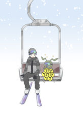  arthropod bandai_namco beanie caterpillar clothing digimon digimon_(species) duo eyewear feral gdn0522 goggles hat headgear headwear hi_res human insects ken_ichijouji larva male mammal question_mark scarf segmented_body skiing winter wormmon 