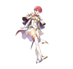  absurdres armor belt boots breasts capelet circlet commentary_request dress elbow_gloves est_(fire_emblem) female fire_emblem fire_emblem_echoes:_shadows_of_valentia fire_emblem_heroes full_body gloves gold_trim high_heels highres jewelry kousei_horiguchi looking_at_viewer medium_breasts official_art open_mouth pelvic_curtain pink_eyes pink_hair short_dress short_hair shoulder_armor simple_background smile solo thigh_boots turtleneck white_background white_dress white_footwear white_gloves 