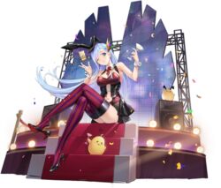  animal_ears azur_lane bare_shoulders black_footwear black_hair blue_eyes blue_hair bow bowtie breasts clothing_cutout cocktail_glass cup detached_collar drinking_glass fake_animal_ears female from_below full_body high_heels highres holding holding_cup large_breasts leotard long_hair looking_at_viewer manjuu_(azur_lane) navel_cutout official_alternate_costume official_art one_eye_closed playboy_bunny purple_thighhighs rabbit_ears red_bow red_bowtie red_thighhighs shoes sitting solo speaker stage stage_lights strapless strapless_leotard striped_clothes striped_thighhighs thighhighs ticonderoga_(azur_lane) ticonderoga_(show_stopper!)_(azur_lane) tomohiro_kai transparent_background two-tone_legwear very_long_hair wrist_cuffs 