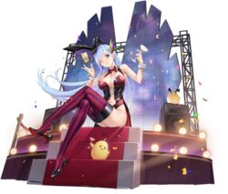  animal_ears azur_lane bare_shoulders black_footwear black_hair blue_eyes blue_hair bow bowtie breasts cleavage clothing_cutout cocktail_glass cup detached_collar drinking_glass fake_animal_ears female from_below full_body high_heels highres holding holding_cup large_breasts leotard long_hair looking_at_viewer manjuu_(azur_lane) navel_cutout official_alternate_costume official_art one_eye_closed playboy_bunny purple_thighhighs rabbit_ears red_bow red_bowtie red_thighhighs shoe_dangle shoes sitting solo speaker stage stage_lights strapless strapless_leotard striped_clothes striped_thighhighs thighhighs ticonderoga_(azur_lane) ticonderoga_(show_stopper!)_(azur_lane) tomohiro_kai transparent_background two-tone_legwear very_long_hair wrist_cuffs 