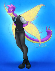  arthropod buzz_(neopets) dragon faerie_neopet fairy fairy_dust insect_wings insects jumpstart_games male mythological_creature mythological_scalie mythology neopet_(species) neopets scalie solo standing tail the13thblackcat wings 