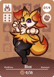  ambiguous_gender animal_crossing anthro arturfox bios_(biosbunny) braixen fighting_pose generation_6_pokemon hi_res nintendo pokemon pokemon_(species) pose solo 