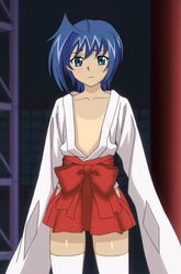  1boy blue_hair cardfight!!_vanguard crossdressing crossover edit edited male male_focus photoshop saki saki_achiga-hen screen_cap screencap sendou_aichi solo 