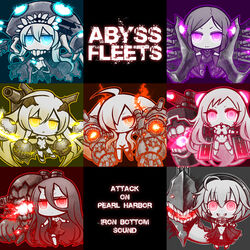  6+girls abyssal_ship ahoge airfield_princess anchorage_princess aqua_eyes battleship_princess bikini black_bikini black_hair blush_stickers bodysuit cannon cape chibi commentary_request enemy_aircraft_(kancolle) floating_fortress_(kancolle) frown gloves glowing glowing_eyes grey_hair grin hair_between_eyes hair_over_one_eye horns jitome kantai_collection long_hair long_sleeves multiple_girls navel nejikirio o-ring o-ring_top orange_eyes pale_skin purple_eyes re-class_battleship red_eyes ru-class_battleship scarf short_hair smile southern_ocean_war_princess swimsuit tail teeth turret twintails very_long_hair weapon wo-class_aircraft_carrier yellow_eyes 