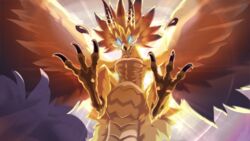  absurd_res action_pose ambiguous_gender claws cygames dragalia_lost dragon european_mythology featureless_crotch feral hi_res horn jupiter_(dragalia_lost) mythil_flower mythological_creature mythological_scalie mythology nintendo open_mouth pose scalie solo tail western_dragon wings wyvern 