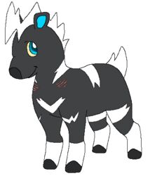  2013 aliasing alpha_channel ambiguous_gender black_hooves black_nose blitzle blue_eyes blue_inner_ear digital_drawing_(artwork) digital_media_(artwork) fan_character feral flat_colors full-length_portrait generation_5_pokemon grey_body hooves looking_at_viewer low_res mane markings microsoft_paint_(artwork) nintendo pink_scar pokemon pokemon_(species) portrait sebdoggo short_tail simple_background smile snout solo standing tail transparent_background unguligrade white_mane white_markings white_tail yellow_sclera 