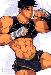  abs asian asian_male biceps big_bulge bulge chinese_zodiac croptop dimensional_soldiers_g east_asian east_asian_male huge_bulge justthemeat/meat2go male male_only muscles muscular muscular_male pecs posing suyin_(dsg) twitter_user_oc year_of_the_dragon 