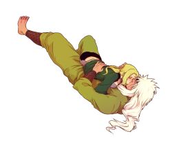  1boy female jiraiya kissing kissing naruto tamagokara tsunade 