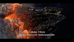  asura&#039;s_wrath boss_subtitles capcom cyber_connect_2 earth epic first_boss first_stage giant gohma_forces_(asura&#039;s_wrath) gohma_vlitra_(asura&#039;s_wrath) lava planet screencap space stars 