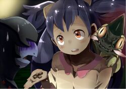  axew brown_skin dark_skin deino_(pokemon) iris_(pokemon) pokemon pokemon_(anime) scary 