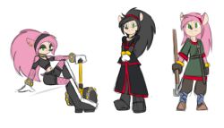  alternative_fashion amy_rose anthro black_clothing black_hair clothed clothing dress eulipotyphlan goth gothic_lolita green_eyes hair hammer hedgehog j-fashion lolita_(fashion) makeup male mammal melee_weapon pink_hair reakuthecrate sega shirt solo sonic_the_hedgehog_(series) sword tools topwear tunic weapon 