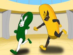  absurd_res anthro canid canine canis clothing costume domestic_dog duo female food food_costume hazel_harriet-taylor hi_res lagomorph leporid mammal mrs._stone penmark pickle_(food) pickle_costume rabbit twinkie twinkie_costume 