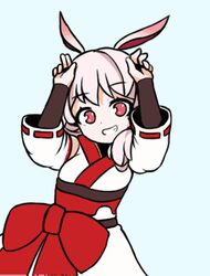  :d animal_ears animated animated arms_up bad_id bad_pixiv_id blinking blue_background bow caramelldansen cowboy_shot dancing female fox_ears grin hair_between_eyes honkai_(series) honkai_impact_3rd japanese_clothes kimono looking_at_viewer looping_animation lowres open_mouth peli_can_p pink_eyes pink_hair red_bow ribbon-trimmed_sleeves ribbon_trim side_ponytail simple_background smile solo teeth theresa_apocalypse theresa_apocalypse_(sakuno_rondo) ugoira_conversion 