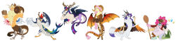  absurd_res accipitrid accipitriform antlers applejack_(mlp) avian barrel beer_keg bird blue_eyes bow_tie chimera clothing cowboy_hat curved_horn cutlery diamond_(gem) domestic_cat doodlemark draconequus eagle fangs felid feline felis female fluttershy_(mlp) friendship_is_magic gem green_eyes group_photo hasbro hat headgear headwear hi_res horn jewelry keg kitchen_utensils long_image mammal membrane_(anatomy) membranous_wings my_little_pony owl pinkie_pie_(mlp) purple_eyes rainbow_dash_(mlp) rarity_(mlp) red_eyes sharp_teeth spoon talon_hands teeth tools twilight_sparkle_(mlp) wide_image wings yellow_sclera 