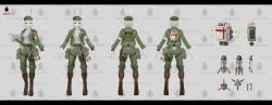  absurd_res anthro bottomwear breasts clothing female fur green_bottomwear green_clothing green_hat green_headwear green_jacket green_pants green_topwear hair hat headgear headwear hi_res hongying_(wild_assault) jacket lagomorph leporid long_ears mammal medical_instrument military model_sheet official_art pants rabbit red_eyes scientific_instrument soldier solo topwear uniform unknown_artist warrior white_body white_fur white_hair wild_assault 