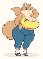  2023 :3 accessory anthro bebe_(doxxyl) belly big_breasts bisexual_pride_colors black_bra black_clothing black_underwear blue_bottomwear blue_clothing blue_eyes blue_jeans blue_pants bottomwear bra breasts brown_body brown_fur brown_nose cel_shading cleavage clothed clothing countershade_face countershade_fur countershade_hands countershade_torso countershading crop_top denim denim_bottomwear denim_clothing digital_media_(artwork) domestic_cat doxxyl emoticon eyebrows eyelashes felid feline felis female fingers flip_flops footwear full-length_portrait fully_clothed fur happy hi_res huge_breasts jeans lgbt_pride mammal multicolored_body multicolored_fur navel open_mouth pants pin_accessory pin_button pink_tongue pockets portrait pride_colors ruff sandals shaded shirt shoes slightly_chubby socks solo standing tan_body tan_countershading tan_fur thick_thighs three-quarter_view tongue topwear trans_(lore) trans_woman_(lore) transgender_pride_colors underwear white_clothing white_footwear white_socks wide_hips wristband yellow_clothing yellow_crop_top yellow_shirt yellow_topwear 