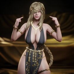  1girls 3d animated big_breasts blonde_female blonde_hair blurry_background bracelet braid breasts dance dancing elden_ring female female_focus female_only fromsoftware hair_covering_eye hair_over_one_eye jiggle light-skinned_female long_hair looking_at_viewer necklace pelvic_curtain queen_marika_the_eternal ryanreos smile solo solo_focus sound tagme thick_thighs thigh_strap video yellow_eyes 