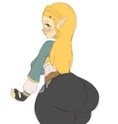  1girls ass_bigger_than_breasts ass_bigger_than_head big_ass big_breasts big_butt blonde_hair breath_of_the_wild bubble_ass bubble_butt caked_up clothed enormous_ass fat_ass gigantic_ass huge_ass huge_breasts looking_at_viewer looking_back massive_ass nintendo princess_zelda seductive smelly_ass smile source tagme the_legend_of_zelda undergroundj zelda_(breath_of_the_wild) 