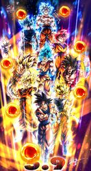  6+boys abs absurdres artist_logo aura battle black_eyes black_hair blonde_hair blue_eyes blue_hair blz_(blz151101) clenched_hand clenched_teeth closed_mouth commentary dated dougi dragon_ball dragon_ball_(object) dragon_ball_gt dragon_ball_super dragon_ball_z english_commentary full_body green_eyes grey_eyes grey_hair highres long_hair looking_at_viewer male_focus multiple_boys multiple_others multiple_persona muscular muscular_male open_mouth orange_pants pants pectoral_cleavage pectorals red_eyes red_hair saiyan short_hair signature son_goku spiked_hair super_saiyan super_saiyan_1 super_saiyan_2 super_saiyan_3 super_saiyan_4 super_saiyan_blue super_saiyan_god teeth topless_male torn_clothes ultra_instinct watermark wristband 