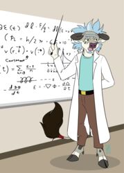  adult_swim alternate_species anthro blizzard_entertainment bovid bovine cartoon_network hi_res male mammal moovember palehorntea presentation rick_and_morty scientist solo tauren umbrose warcraft whiteboard 