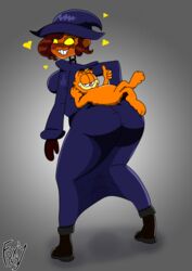  1boy 1girls anthro big_ass big_butt clothes crossover feline female foxypog garfield_(series) garfield_the_cat idkwhatimdoing larger_female male/female rule_63 scarecrow sfw tight_clothes weird_crossover zahrada zardy zardys_maze 