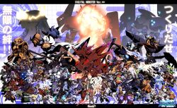  absurdres blackmetalgreymon blackwargreymon centarumon diaboromon digimon frigimon highres kabuterimon kurisarimon multiple_boys multiple_girls nijiirosekai omegamon wargreymon 