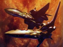  macross macross_plus mecha plane tenjin_hidetaka valkyrie 