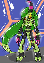  alien alternate_species android anthro chaoscroc claws female horn lips machine red_eyes reptile robot robotization scalie sega solo sonic_the_hedgehog_(series) the_deadly_six zeena zeti 