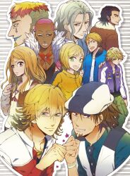  2girls 6+boys antonio_lopez bad_id bad_pixiv_id barnaby_brooks_jr. blonde_hair cabbie_hat everyone hat huang_baoling ivan_karelin jake_martinez kaburagi_t._kotetsu karina_lyle keith_goodman multiple_boys multiple_girls nathan_seymour nyaugari tiger_&amp;_bunny yuri_petrov 