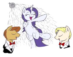  asher12 equid equine female feral friendship_is_magic hasbro horn horse joey-darkmeat male mammal my_little_pony mythological_creature mythological_equine mythology pony rarity_(mlp) shower singing unicorn wet 