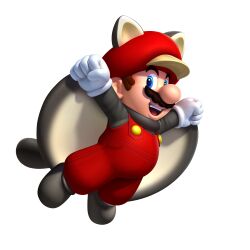  absurdres alternate_color alternate_costume animal_ears blue_eyes brown_hair cap facial_hair game hat highres male male_focus mario mario_(series) moustache new_super_mario_bros. new_super_mario_bros._u nintendo super_mario_bros. white_background 