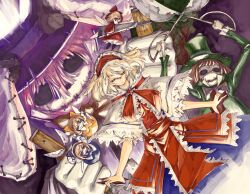  alice_margatroid bad_id bad_pixiv_id blonde_hair boxcutter capelet doll dress female hairband hat hedge_clippers highres puppet short_hair solo stitched_mouth stitches touhou wings zutta 