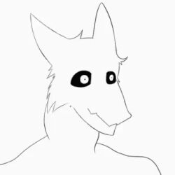  1_eye animated anthro confusion gemini_the_sergal humanoid_pointy_ears looking_at_another low_res male monochrome movement multi_eye question_mark sergal solo unknown_artist 