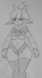  anthro big_breasts breasts clothing curvy_figure ear_piercing female goblin goblinoid greenskin hair hi_res humanoid legwear lizardman22 long_ears max_the_goblin meme meme_clothing paggi_outfit panties piercing sharp_teeth solo spiky_hair stockings teeth thick_thighs thigh_highs under_boob underwear voluptuous voluptuous_anthro voluptuous_female wide_hips 