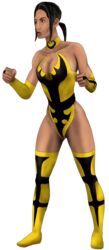  1girls black_hair breasts costume dark-skinned_female dark_skin female female_only fully_clothed midway mortal_kombat mortal_kombat_4 mortal_kombat_gold solo tanya_(mortal_kombat) 