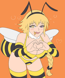  bee_costume bee_girl bikini black_eyes blonde_hair braid breasts drool fate/apocrypha fate/grand_order fate_(series) female_only femsub happy_trance heart heart-shaped_pupils heart_eyes heterochromia honey hypnosis jeanne_d&#039;arc_(fate) large_breasts leaning_forward looking_at_viewer love male_pov maledom mind_control open_mouth plsgts pov pov_dom smile symbol_in_eyes very_long_hair yellow_eyes 