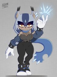  anthro big_ears champchidi clothing fan_character felid feline female gloves glowing glowing_eyes handwear hi_res lynx magic mammal meatboom scarf sega smile snap_the_lynx solo sonic_the_hedgehog_(series) 