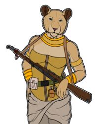  alpha_channel anthro armwear clothing collar costume disney dress explosives exposure_variation felid feline female grenade gun hi_res jewelry lion mammal mosin_nagant_91/30 mother_(lore) nala_(the_lion_king) necklace pantherine parent_(lore) ranged_weapon rebeldragon101 rifle simple_background the_lion_king transparent_background tribal tribal_jewelry tribal_necklace weapon world_war_2 world_war_2_rifle 