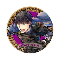  1boy armor berkut_(fire_emblem) black_armor brown_eyes brown_hair cape commentary_request copyright_name fire_emblem fire_emblem_echoes:_shadows_of_valentia fur_trim gloves male_focus open_mouth polearm simple_background solo spear tarayuki weapon white_background 