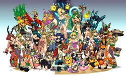  6+girls adapted_costume alex_(minecraft) alex_ahad animal_crossing animal_ears arm_cannon arms_(game) ass assault_visor back_tattoo backless_leotard balancing balloon banjo-kazooie bare_legs bayonetta bayonetta_(series) bayonetta_2 beak bent_over bird blonde_hair blue_eyes book bowl breasts brown_hair byleth_(female)_(fire_emblem) byleth_(fire_emblem) cleavage clothed_pokemon commentary corrin_(female)_(fire_emblem) corrin_(fire_emblem) cosplay_pikachu dark_samus dual_persona earrings english_commentary everyone fake_animal_ears fake_tail falchion_(fire_emblem) fatal_fury feet fire_emblem fire_emblem:_three_houses fire_emblem_awakening fire_emblem_fates fire_emblem_heroes food glasses glowing gun handgun hat helmet high_heels highres holding holding_gun holding_weapon ice_climber inkling inkling_girl inkling_player_character isabelle_(animal_crossing) jewelry jigglypuff kazooie_(banjo-kazooie) kid_icarus kid_icarus_uprising leaf_(pokemon) leaning_forward leotard levin_sword long_hair looking_at_viewer low_poly lucina_(fire_emblem) lucina_(spring)_(fire_emblem) luma_(mario) mario_(series) mask meandros metroid metroid_(creature) metroid_prime mii_(nintendo) mii_gunner mii_gunner_(smash_ultimate) min_min_(arms) minecraft mole mole_under_mouth multiple_girls mythra_(xenoblade) nana_(ice_climber) noodles palutena pantyhose paralyzer pichu pikachu pikachu_libre playboy_bunny pokemon pokemon_(creature) pokemon_frlg princess_daisy princess_peach princess_zelda pyra_(xenoblade) rabbit_ears rabbit_tail ramen revision robin_(female)_(fire_emblem) robin_(fire_emblem) rosalina samus_aran sheik shiranui_mai short_hair slosher_(splatoon) smile spiky-eared_pichu splatoon_(series) staff strapless strapless_leotard super_smash_bros. sword sword_of_the_creator tail tattoo the_king_of_fighters the_legend_of_zelda the_legend_of_zelda:_a_link_between_worlds the_legend_of_zelda:_a_link_to_the_past the_legend_of_zelda:_ocarina_of_time thighhighs toeless_legwear toes triforce triforce_earrings triforce_print turban varia_suit villager_(animal_crossing) weapon wendy_o._koopa when_you_see_it wii_fit wii_fit_trainer wii_fit_trainer_(female) xenoblade_chronicles_(series) xenoblade_chronicles_2 