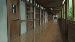  chinese_commentary commentary_request door highres light no_humans original plant reflective_floor scenery tree window wooden_door wooden_floor xingzhi_lv 