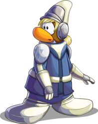  absurd_res alpha_channel armor avian belt bird blonde_hair blue_clothing blue_jacket blue_topwear brown_body clothing club_penguin crossover female footwear full-length_portrait hair headgear helmet hi_res jacket looking_aside maketh_tua medium_hair official_art pauldron penguin portrait shoes solo star_wars toony topwear unknown_artist vambrace white_belt white_clothing white_footwear 