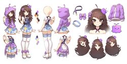  ahoge animal_hood antennae blob bow bracelet bridal_garter brown_eyes brown_hair cat_hood centi_(nimu) choker clothes_around_waist color_guide dress expressions eyeliner female footwear_bow glitchrod gradient_dress hair_ornament hairbow hood hooded_jacket indie_virtual_youtuber jacket jacket_around_waist jewelry loafers long_hair makeup moon_print multiple_views nimu_(vtuber) nimu_(vtuber)_(3rd_costume) off_shoulder official_art pinafore_dress platform_footwear pleated_skirt poses purple_bow purple_jacket reference_sheet second-party_source shirt shoes skirt sleeveless sleeveless_dress star_(symbol) star_hair_ornament sun_print sun_symbol suspenders thighhighs virtual_youtuber wavy_hair white_footwear white_legwear white_shirt 