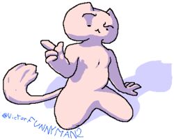  ambiguous_gender anthro belly domestic_cat eyebrows featureless_crotch felid feline felis funnyman2 gesture hand_gesture kneeling low_res mammal pointing pointing_up raised_eyebrow resting_on_arm slightly_chubby solo tail 